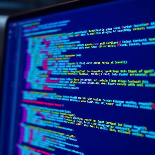 HTML, CSS, and JavaScript code snippets with a futuristic website interface in the background for Web development course image.