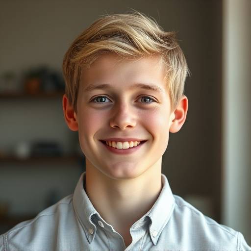 Portrait of Ben Carter, the Head of Curriculum, a man with short blonde hair and a friendly expression, wearing a collared shirt.
