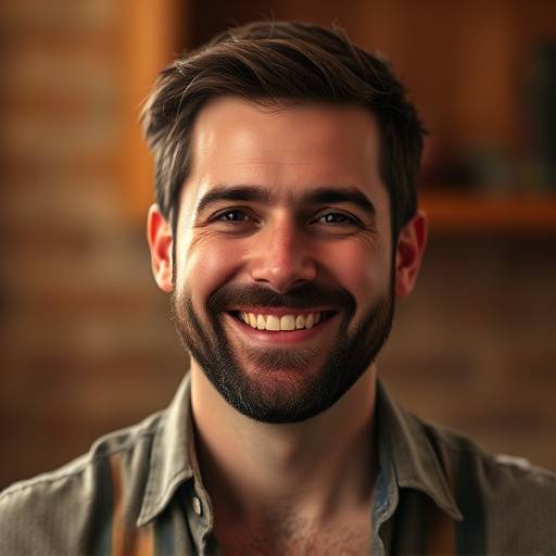 Portrait of David Parker, a man with a beard and short dark hair, wearing a casual shirt and smiling warmly.