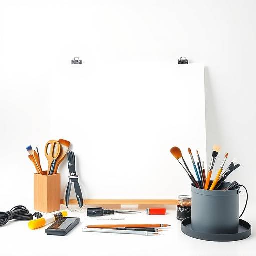 Various user interface elements and design tools on a digital canvas for UX/UI design course image.